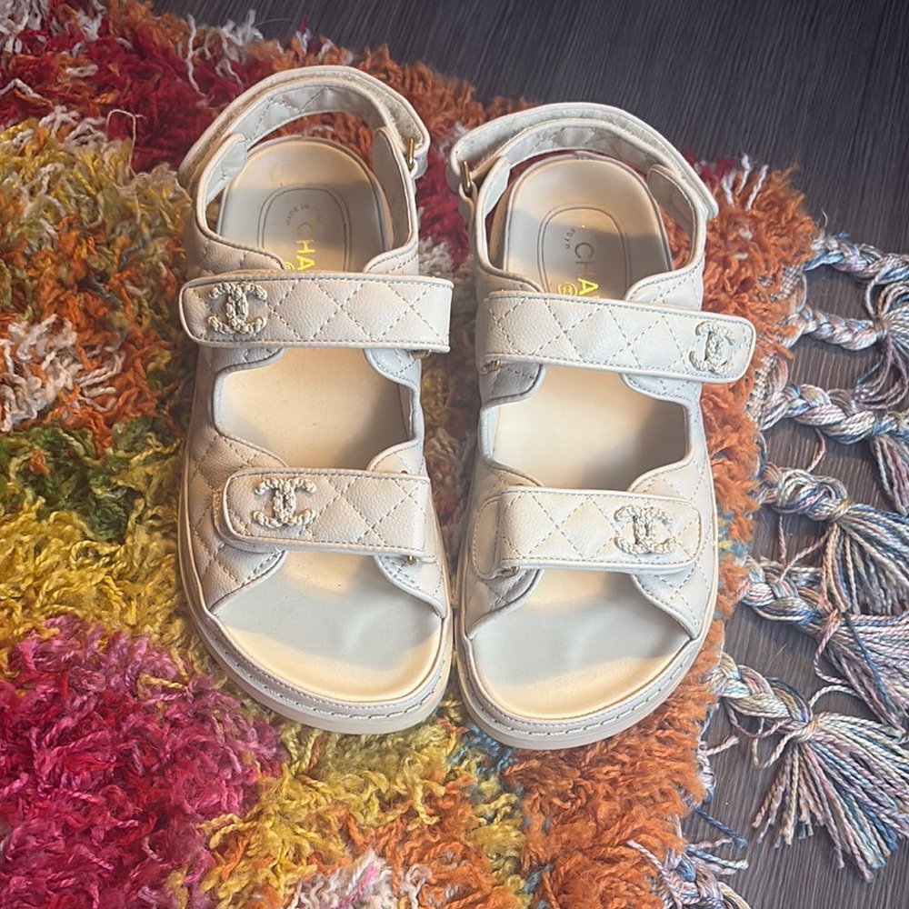 Womens Cream Sandals